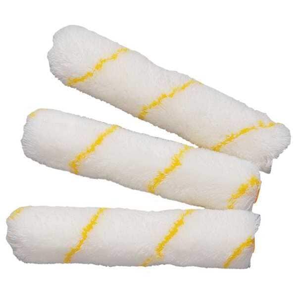 WOMBAT PORTAPAINT 6" Paint Roller Cover, 3/8" Nap, Polypropylene, (3-PacK)